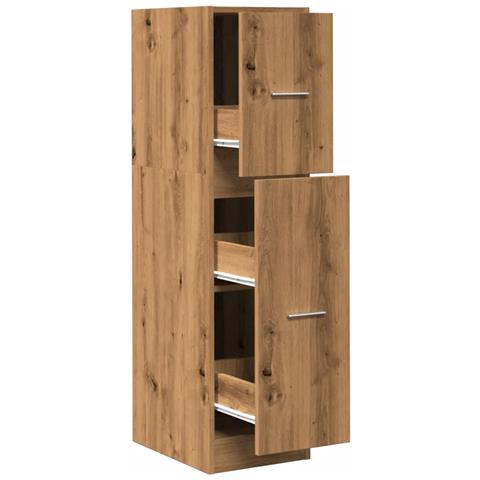 Armadietto da Farmacia Rovere 30x41x118 cm in Truciolato - Foto 1