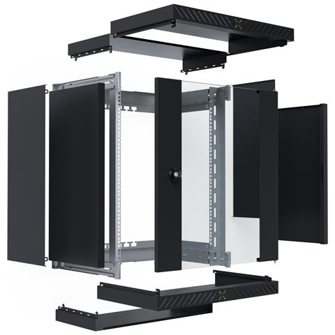 WGX-1506TS.G1 rack 15U Da parete Nero - Foto 4