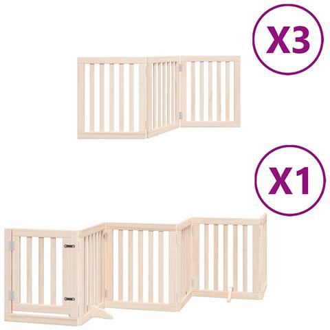 Cancello per Cani Porta Pieghevole 15 Pannelli 750 cm in Pioppo - Foto 1