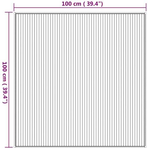 Tappeto Quadrato Naturale 100x100 cm in Bambù - Foto 8
