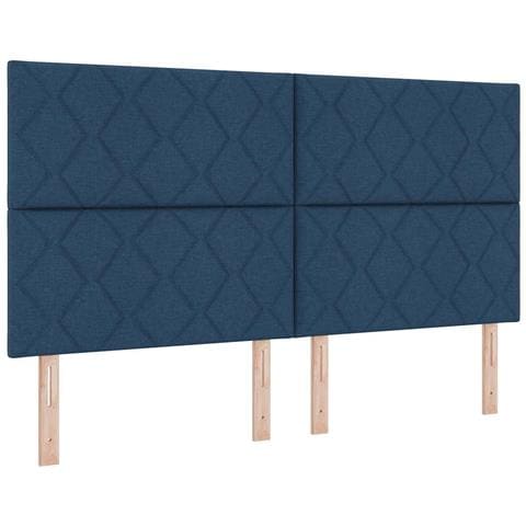 Letto a molle con materasso Blu 180 x 200 cm Tessuto - Foto 1