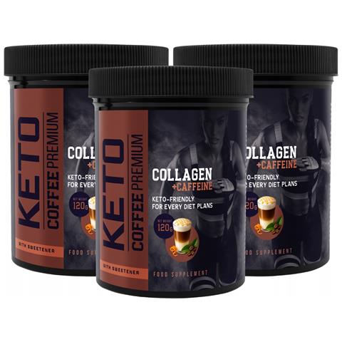 3x Keto Coffee Premium - Integratore Di Proteine Per Il Supporto Alla Perdita Di Peso 120g - Foto 1