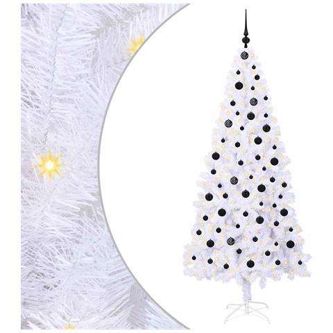 Albero di Natale artificiale Bianco 210 cm PVC e Acciaio - Foto 1