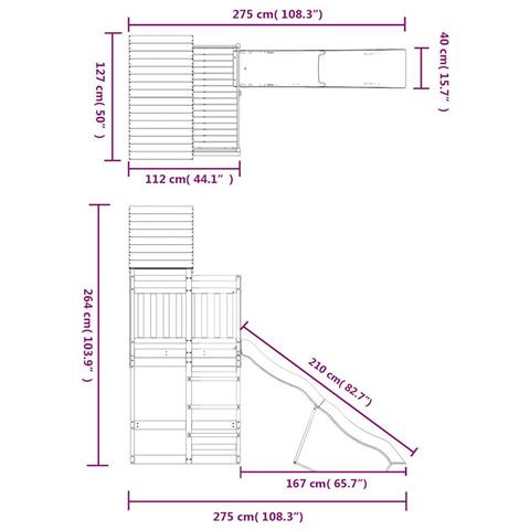 Set da Gioco da Esterno in Legno di Pino Impregnato - Foto 9