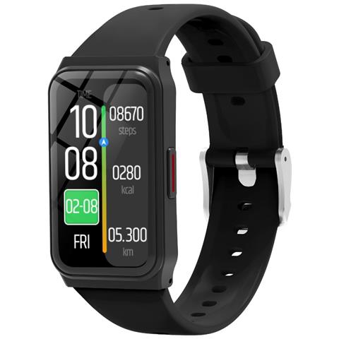 Smartwatch Multifunzionale Con Monitoraggio Frequenza Cardiaca E Ossigeno Nel Sangue, Compatibile Con L'app Hry Fine Black - Foto 2