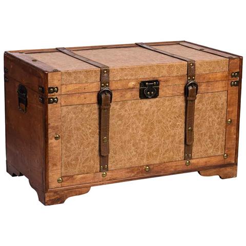 Baule Legno Marrone 65x36x38h Cm - Foto 1