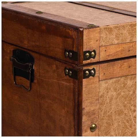 Baule Legno Marrone 65x36x38h Cm - Foto 7