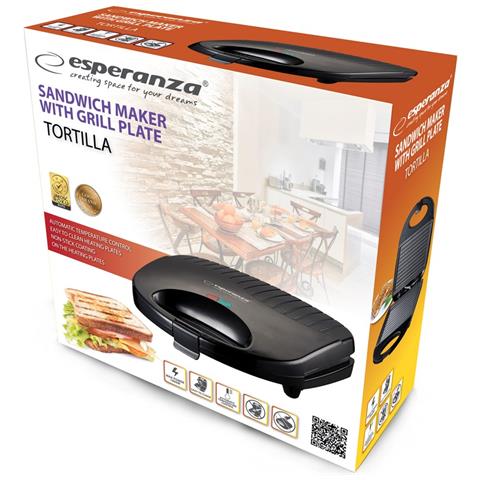 Ekt009 Tostapane Per Panini 1000w Nero - Foto 3