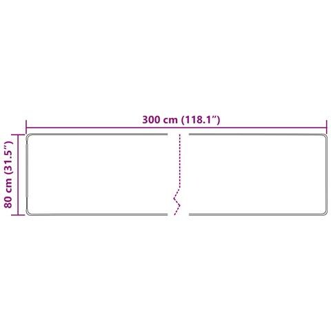 Tappeto Stampa Crema 300 x 80 cm Poliestere e PVC - Foto 7