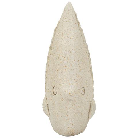 Scultura Pesce Sand Piccolo In Resina Beige Effetto Sabbia - Foto 2