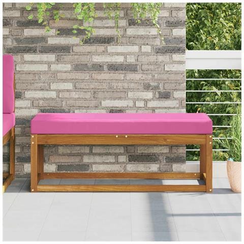 Cuscino da Sedia Esterno Rosa 111,5 x 40 x 8 cm 100% Poliestere - Foto 2