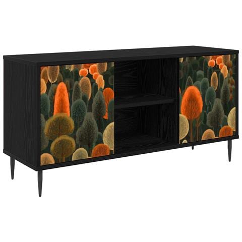 Mobile TV ZAANDAM 102 x 33 x 51 cm Rovere Nero - Foto 1
