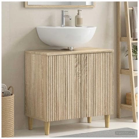 Armadio per Lavabo da Bagno ARNHEM Rovere Sonoma - Foto 2