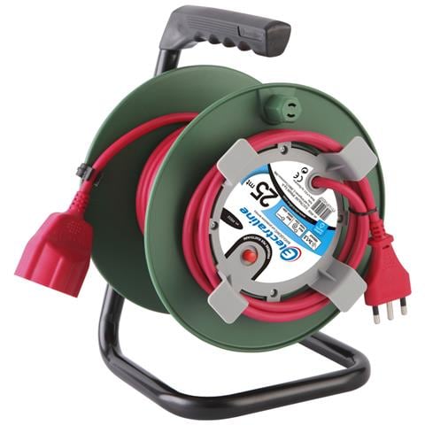 Avvolgicavo A Con Disgiuntore Da 20 Mt, 16a-230v, Sezione Sezione 2x1,5, Interuttore Sezione 3x1,5 - Foto 2