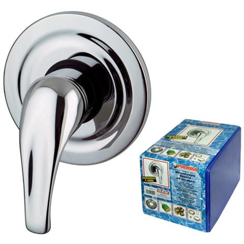 Miscelatore Monocomando Per Doccia In Ottone Cromato A Incasso Con Valvola E Rosetta Da Mm. 115. - Foto 1