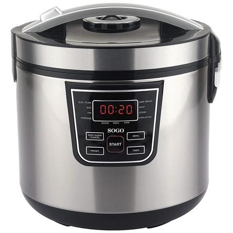 SOGO Multicooker OLL-SS-10766 Capacità 5 L Potenza 860 W Colore Argento SOGO Multicooker OLL-SS-10766 Capacità 5 L Potenza 860 W Colore Argento