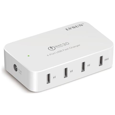 Caricatore da viaggio Smart 4 porte USB 60 Watt rapida Qc 3.0 - Foto 1