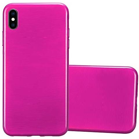 Custodia Compatibile Con Apple Iphone Xs Max In Rosa - Coperchio Protettivo In Silicone Tpu Flessibile Con Design Spazzolato - Foto 1
