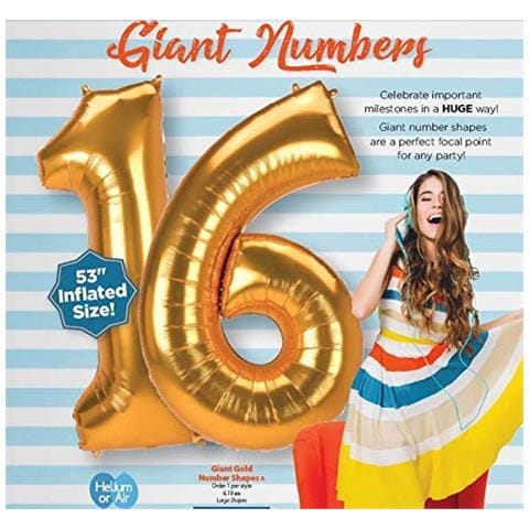 Amscan - Palloncino Alluminio Numero Color Oro 134 Cm - Foto 5