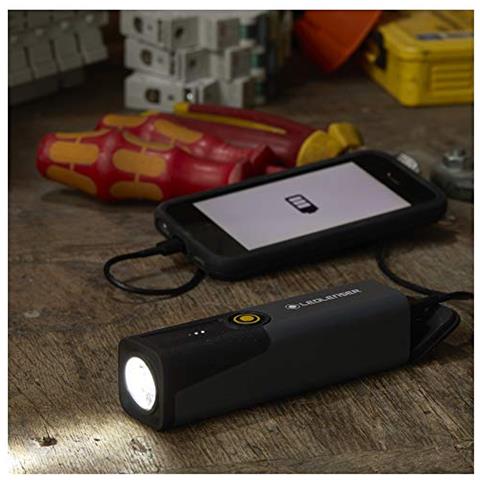 Iw3r 502.173 - Lampada Lavoro Come Un Led Funzione 2 In 1: Powerbank Con Luce Spot - Led Ad Alta Potenza - Volume 320 - Durata 40 Ore - Ricaricabile - Indicatore Batteria - Con Cavo Usb - Foto 3