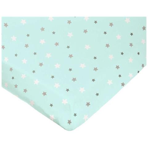 Lenzuolo Con Angoli Stampato - 60 X 120 Cm - Aqua Imp Stars - Foto 1