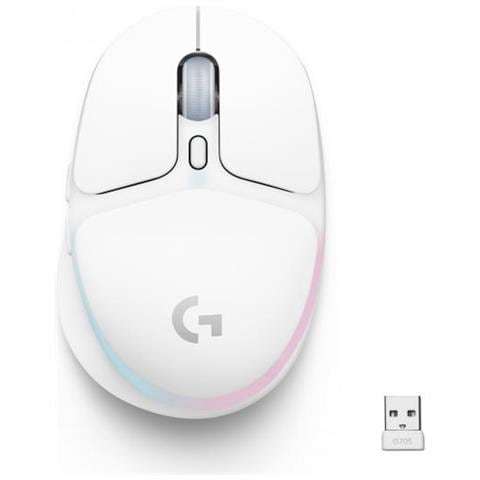 Mouse Wireless Gaming G705 Ottico 6 Tasti 8200 DPI Colore Bianco - Foto 1