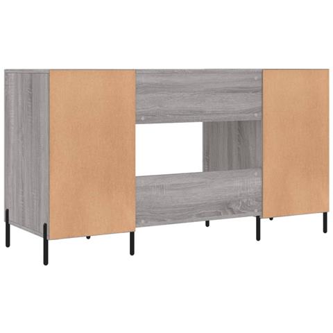 Scrivania Grigio Sonoma 140x50x75 Cm In Legno Multistrato - Foto 2