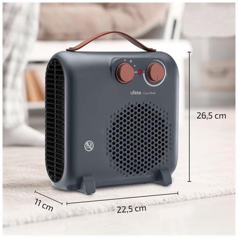 Riscaldamento Crux Dual 2 in1 con 3 Livelli di Energia Potenza 2000 W Colore Grigio - Foto 5