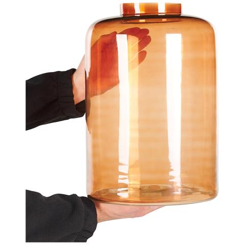 Vaso Decorativo Mirchi Vetro 41 Cm Arancione - Foto 2