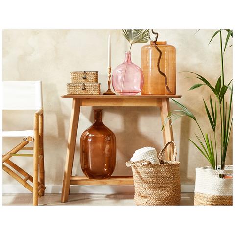 Vaso Decorativo Mirchi Vetro 41 Cm Arancione - Foto 1