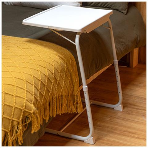 Tavolino Porta Pc Scrivania Inclinabile Postazione Lavoro In Plastica E Metallo - Foto 5