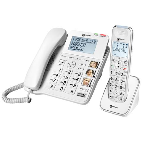Telefono Fisso Per Senior Amplidect Combi 295 + Cordless Aggiuntivo, Bianco - Foto 2