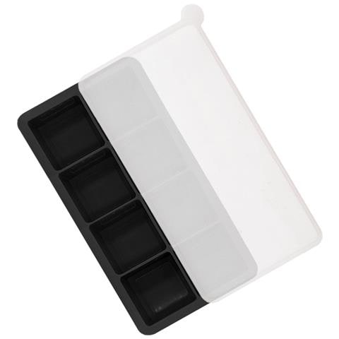 Vassoio Per Cubetti Di Ghiaccio Quadrato In Silicone A 8 Slot Con Coperchio - Foto 2