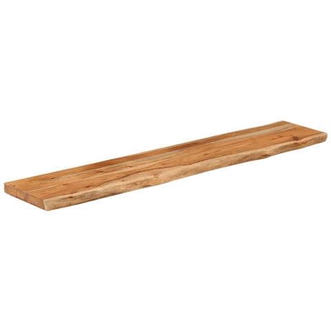 Mensola Muro 120x20x2,5cm Rettangolare Legno Acacia Bordi Vivi - Foto 3