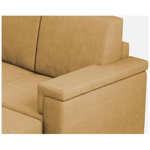 Divano Marrak 2 Posti (due Sedute Da 60cm) + Pouf Misure Esterne L. 148 P. 155 Colore Ocra - Foto 2