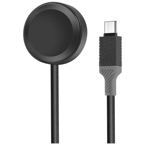 Cavo Magnetico Wireless Per Apple Watch Intrecciato Resistente 1 Metro, Nero - Foto 1