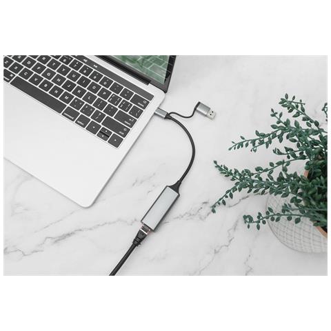 Adattatore Gigabit Ethernet USB Type-C™ 2.5G, USB-C™ + USB A (USB3.1/3.0) - Foto 2