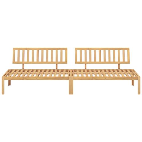 Divani Centrali Da Giardino Pallet 2pz Legno Massello Di Acacia - Foto 3