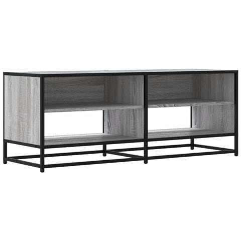 Mobile Tv Grigio Sonoma 120,5x40x46cm Legno Multistrato Metallo - Foto 2