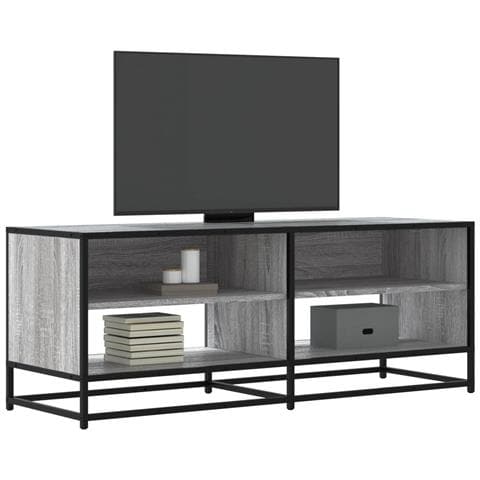 Mobile Tv Grigio Sonoma 120,5x40x46cm Legno Multistrato Metallo - Foto 1