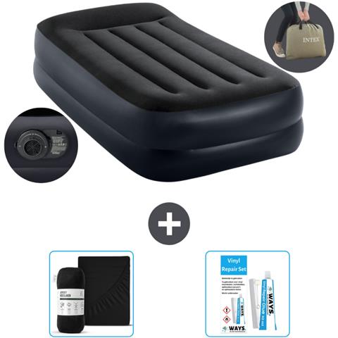 Set Materassino Gonfiabile - 191x99x42 Cm - Blu - Include Accessori Coordinati Cb18 - Foto 1