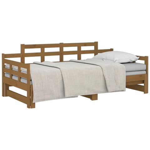 Dormeuse Estraibile Ambra Legno Massello Di Pino 2x (90x190) cm - Foto 2