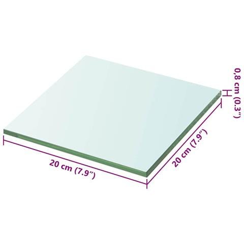 Mensole In Vetro Trasparente 2 Pz 20x20 Cm - Foto 4