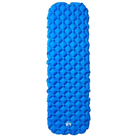 Materasso Campeggio Gonfiabile 1 Persona Blu Marino 190x58x6 cm - Foto 2