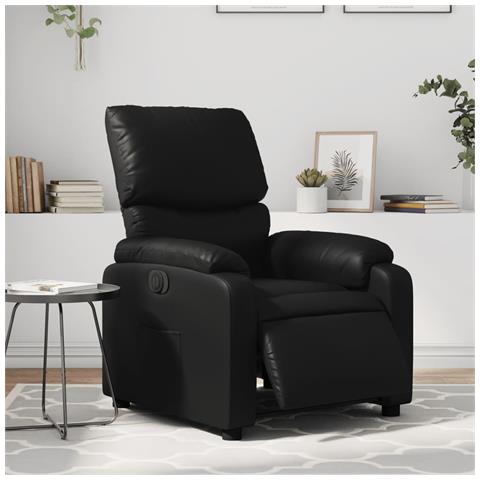 Poltrona Reclinabile Elettrica Nera in Similpelle - Foto 2
