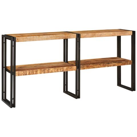 Tavolo Consolle 160x33x75 cm Legno Massello Ruvido di Mango - Foto 1