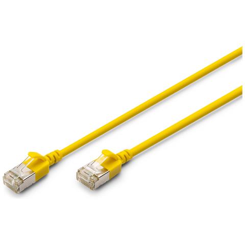 Cavo patch CAT 6A F-FTP Slim, 2 m, giallo - Foto 1