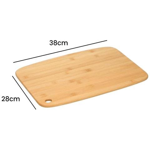 Tagliere In Legno Bambù 38x28cm Superficie Ampia Ecologico, Beige - Foto 5