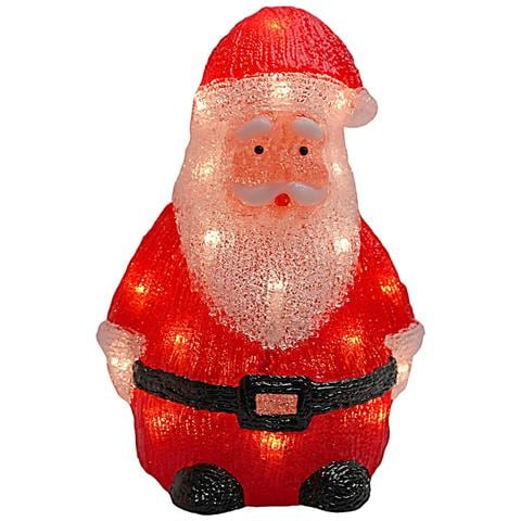 Lampada Led Babbo Natale Decorazione Natalizia Acrilico Grande 21,5 X 16 Cm - Foto 1