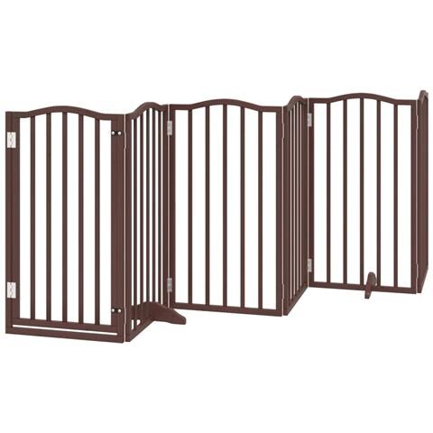 Cancello Cani Pieghevole Rovere Marrone 6 Pannelli 300cm Pioppo - Foto 1
